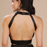 Black Lurex Chiffon Embroidered Saree