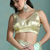 Light Green Chiffon Embroidered Saree