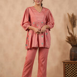 Rose Pink Santoon Co-Ord Set