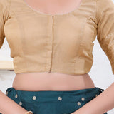 Golden Cream Banarasi Brocade Blouse