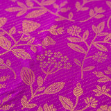 Purple Floral Kanjivaram Silk Saree