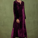 Dark Purple Plain Silk Velvet Straight Kurta And Pant With Velvet Shawl Set