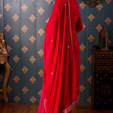 Embroidery Dark Red Velvet Kurta Set