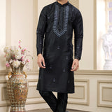 Black Art Banarasi Silk Kurta Pajama