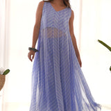 Lilac Chiffon Anarkali Set