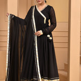 Black Georgette Kurta Set