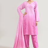 Light Pink Cotton Chikankari Suit Set