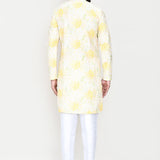 Soft Yellow Rayon Kurta Set With Digital Print