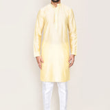 Cream Silk Kurta Set