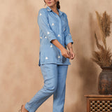 Carolina Blue Santoon Co-Ord Set