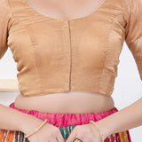 Pastel Gold Banarasi Brocade Blouse