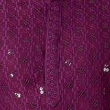 Purple Cotton Silk Embroidered Patiala Set