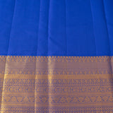Cobalt Blue Floral Kanjivaram Silk Saree