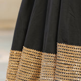 Black Cotton Silk Gota Embroidered Lehenga Set