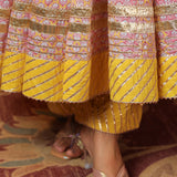 Light Lilac Cotton Floral Printed Anarkali Set