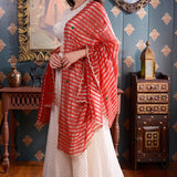 Ivory Banarasi Butty Chandary Lehenga And Dupatta Set