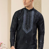 Black Art Banarasi Silk Kurta Pajama
