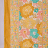 Mustard Yellow Cotton Floral Printed Kurta Set