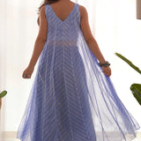 Lilac Chiffon Anarkali Set