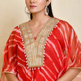 Red Georgette Ready To Wear Kurta Set