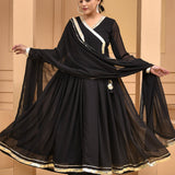Black Georgette Kurta Set