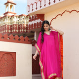 Hot Pink Kaftan Set