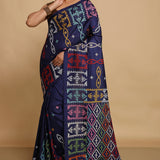 Ebony Clay Pure Bangalore Silk Saree With Gujrati Work