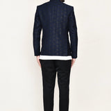 Jacquard Suit Set With Chikankari Work