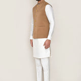 Brown Rayon Plain Jacket