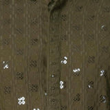 Olive Green Cotton Silk Embroidered Kurta Set