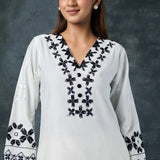 White Rayon Kurta Set