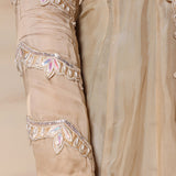 Golden Silk Anarkali Set