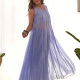 Lilac Chiffon Anarkali Set