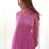 Chiffon Pink Suit Set