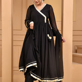 Black Georgette Kurta Set