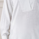 White Cotton Two Piece Suit Set