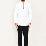 Jacquard Suit Set With Chikankari Work