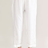 Monochrome Pink Cotton Chikankari Suit Set