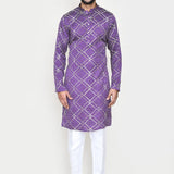 Purple Silk Kurta Set