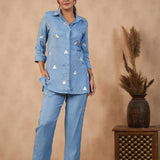 Carolina Blue Santoon Co-Ord Set