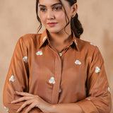 Mars Brown Santoon Co-Ord Set