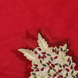 Cream Raw Silk Kurti With Pants And Netted Dupatta