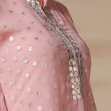 Pink Foil Georgette Co-Ord Set