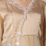 Golden Silk Anarkali Set