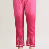 Pink Cotton Chikankari Suit Set