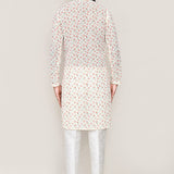 White Georgette Kurta With Thread Work