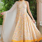 Multicolour Cotton Printed Anarkali Set