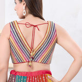 Multicolour Silk Embroidered Blouse
