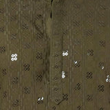 Olive Green Cotton Silk Embroidered Patiala Set