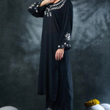 Black Rayon Long Kurta Set